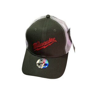 Milwaukee Tool Unisex Black/Red Mesh Snap Back Truckers Hat Embroidered NWTs